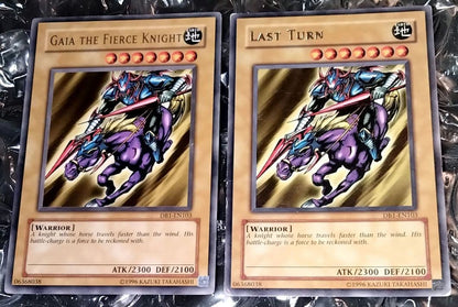 Yu-Gi-Oh Dark Neo Gaia the Fierce Knight last turn error card and normal card set from Japan