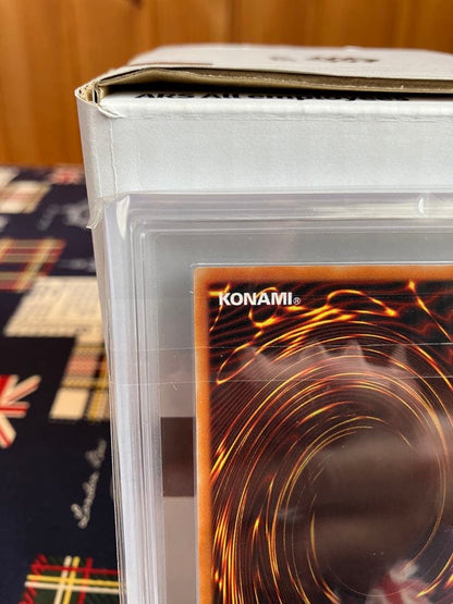 Yugi-Oh Black Demons Dragon Relief ARS9 trading card in appraisal case from Japan with visible minor scratches