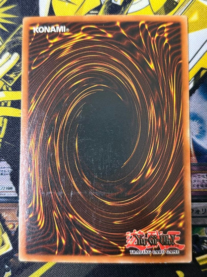 Yugioh Horus the Black Flame Dragon LV6 English 1st Edition relief card with visible wear and scratches