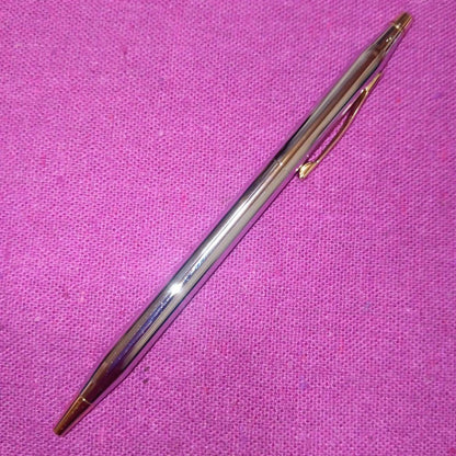 Cross Classic Century Medalist Gold Silver Ballpoint Pen - Japan Import