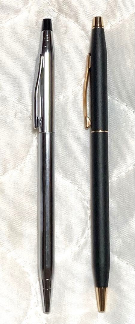 Cross Classic Century Ballpoint Pen Set Silver and Black/Gold Two Pack