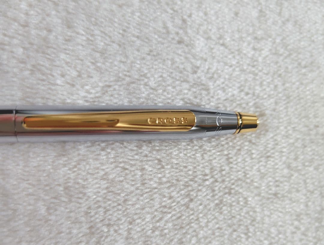 Cross Silver Gold Ballpoint Pen with Box and Manual