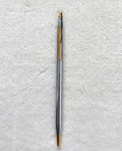 Cross Silver Gold Ballpoint Pen with Box and Manual