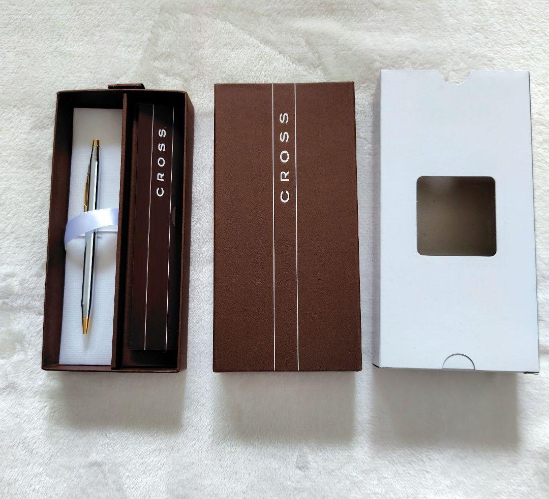Cross Silver Gold Ballpoint Pen with Box and Manual