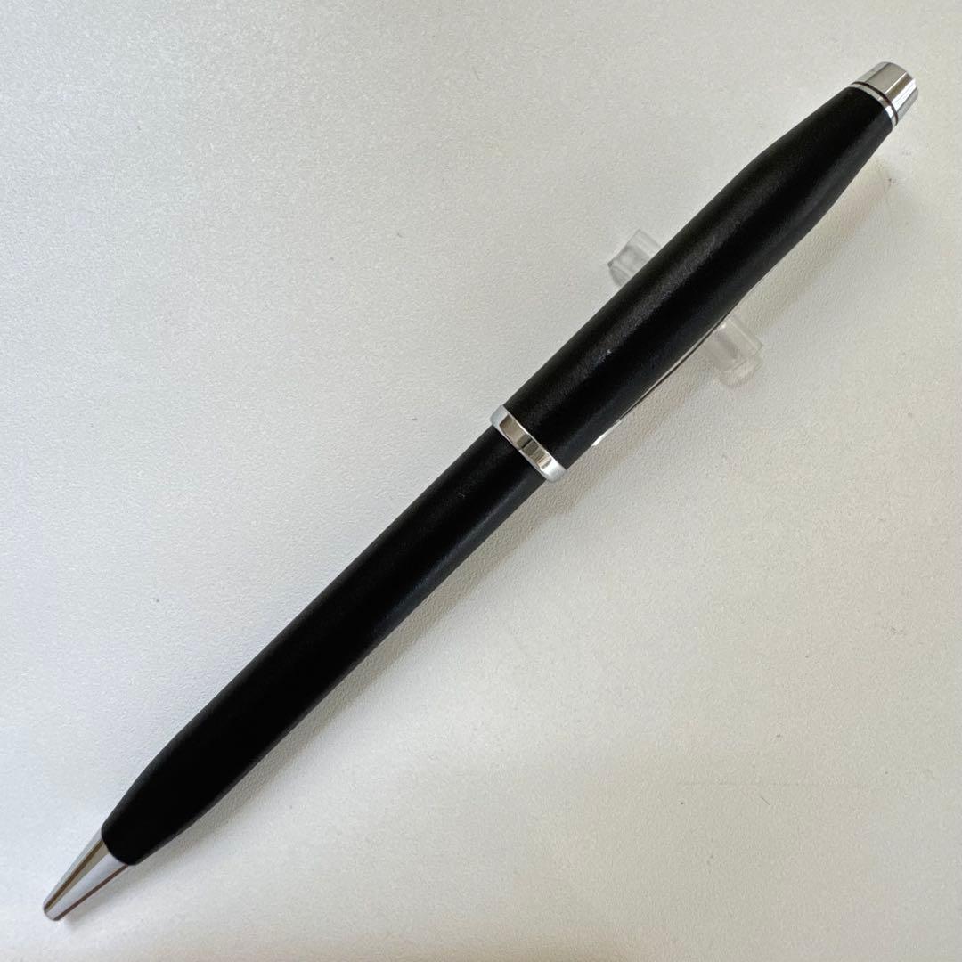 Cross Century II twist ballpoint pen in black color, Japan import, shown with cap closed
