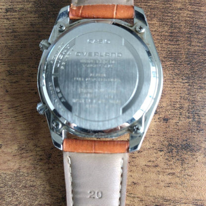 Casio Overland Radio Solar Watch with Green Dial and Leather Band — Japan Import