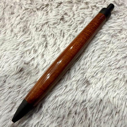 Siamese Rosewood Wood Pen with Lacquer Finish by Brand - Micro-Curry Grain, Optional Metal Fittings — Japan Import