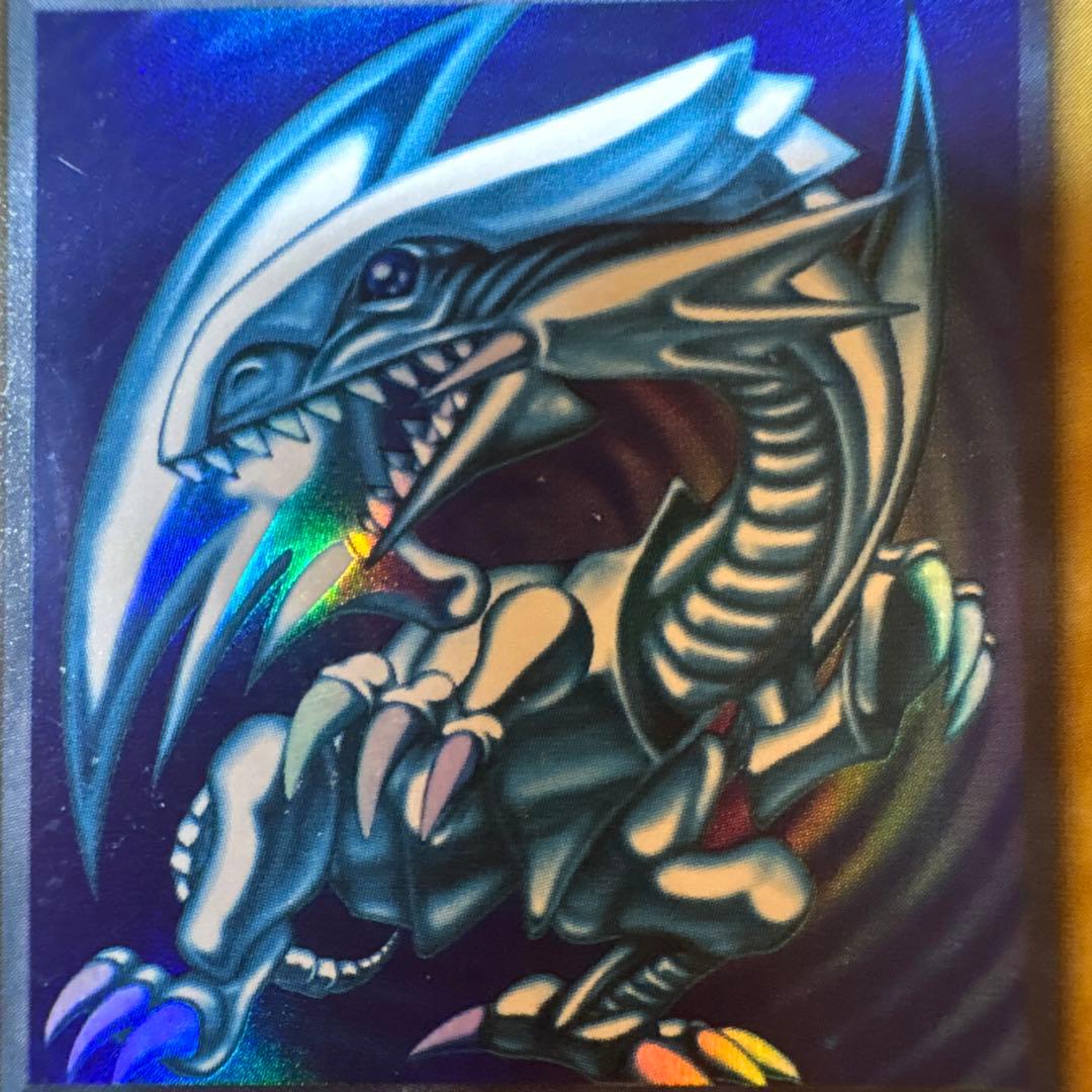 Bandai Blue-Eyes White Dragon Ultra Rare ③ Japanese card with visible scratches and damage