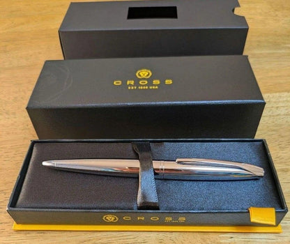 Cross ATX Pure Chrome Ballpoint Pen Model 882-2 Official Japan Genuine Product