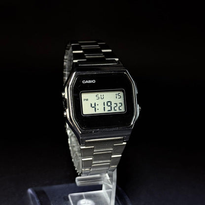 Casio A158WA-1JF Vintage Black Digital-Analog Watch