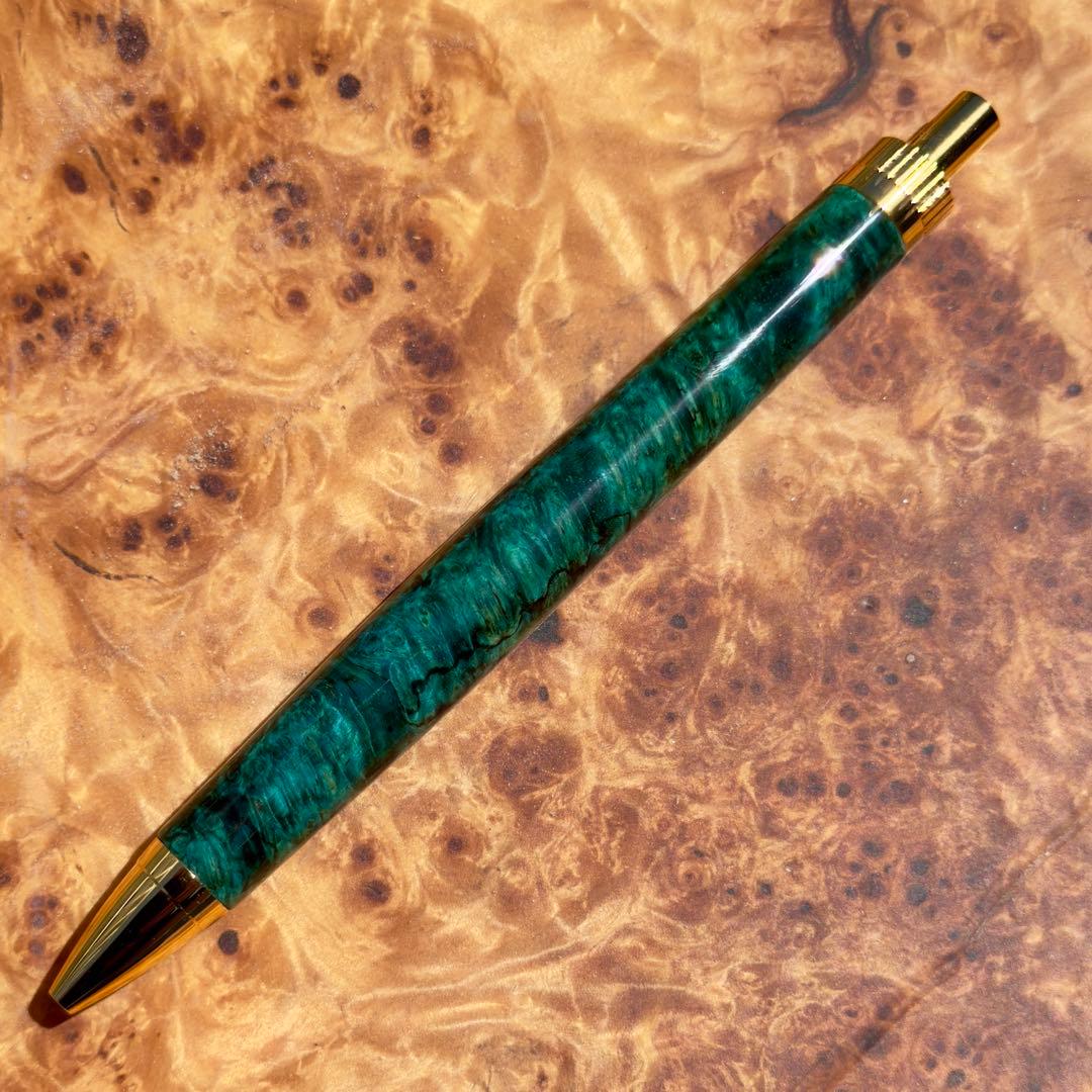 Koharu Stabilized Wood Ballpoint Pen with Wooden Body and 3D Grain Effect — Japan Import