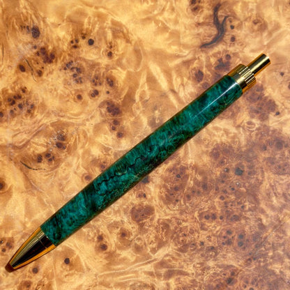 Koharu Stabilized Wood Ballpoint Pen with Wooden Body and 3D Grain Effect — Japan Import
