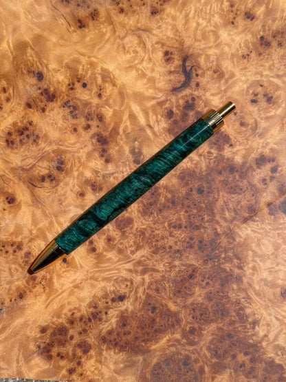 Koharu Stabilized Wood Ballpoint Pen with Wooden Body and 3D Grain Effect — Japan Import