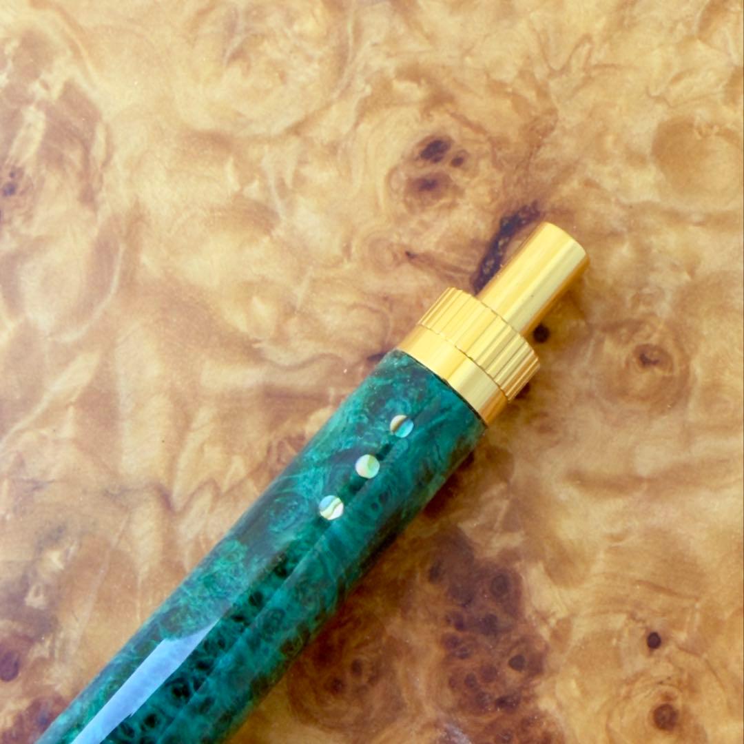Koharu Stabilized Wood Ballpoint Pen with Wooden Body and 3D Grain Effect — Japan Import