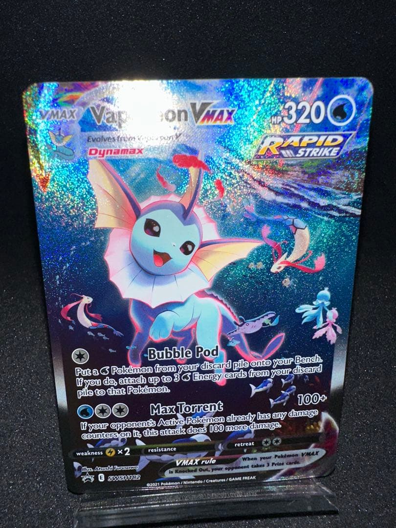 Pokemon Collection North America Vaporeon VMAX promotional card from Sword & Shield series in English