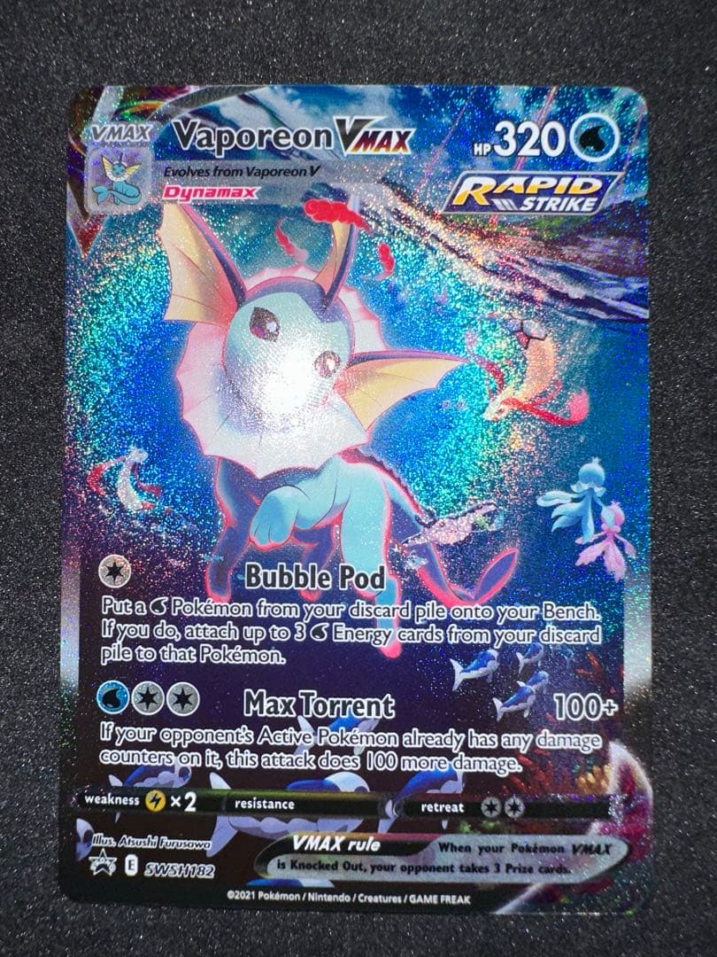 Pokemon Collection North America Vaporeon VMAX promotional card from Sword & Shield series in English