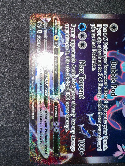 Pokemon Collection North America Vaporeon VMAX promotional card from Sword & Shield series in English
