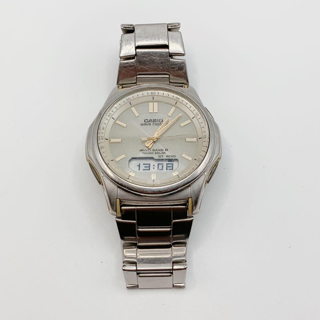 Casio Wave Ceptor Multi-Band 6 Radio Solar Watch with Analog-Digital Display — Japan Import