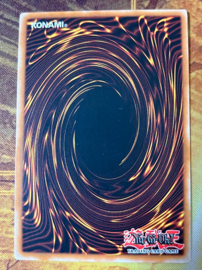 Yugioh Dark Lord of the Abyss Gold Edition 1st Relic card in English, showing minor chipping and scratches