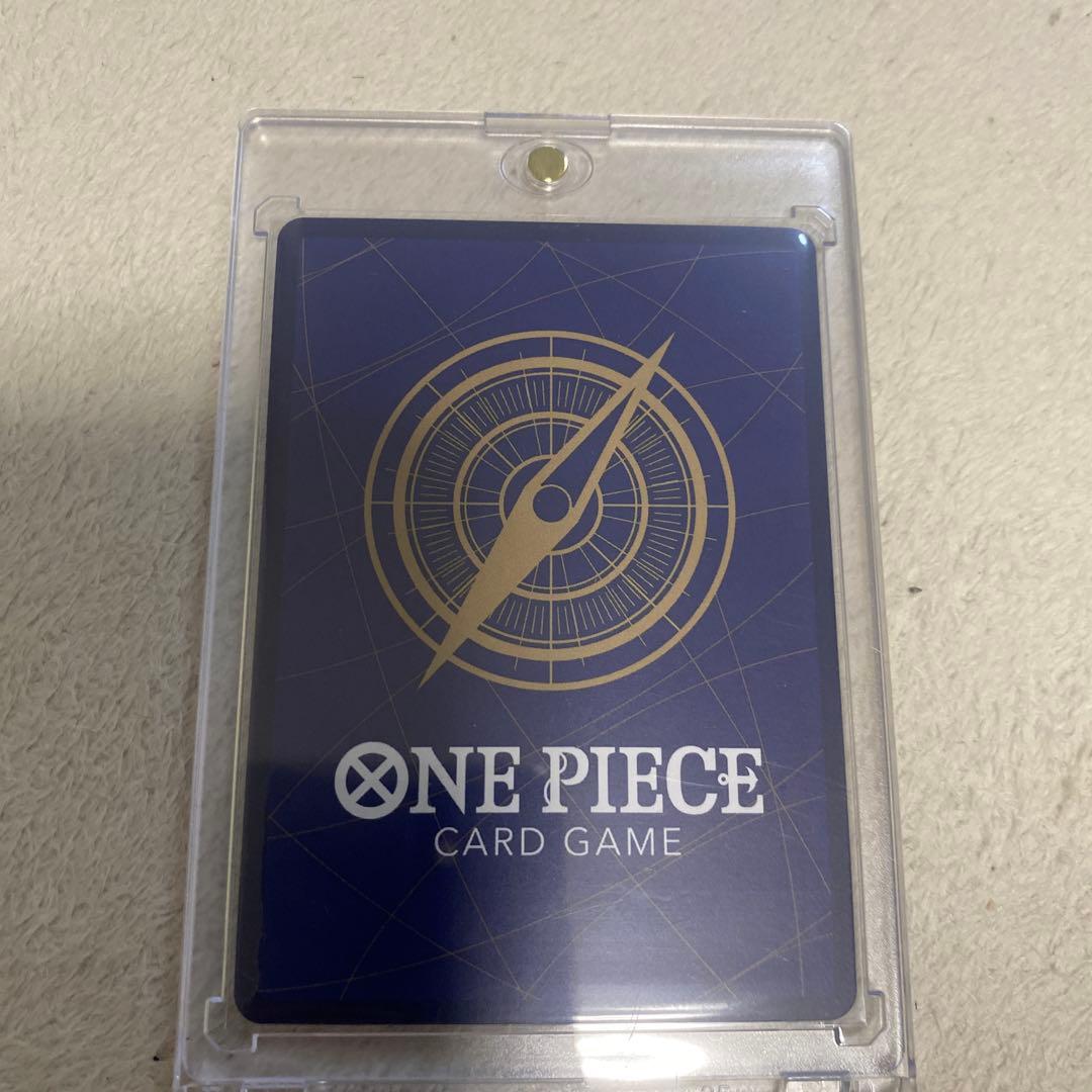 One Piece Sabo Secret Parallel card from Dressrosa Revolutionary Army with magnet loader and sleeved in protective cover