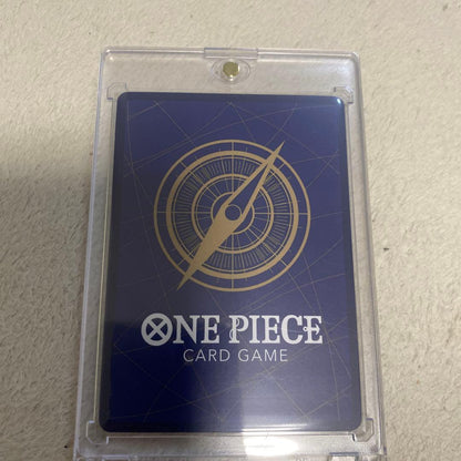 One Piece Sabo Secret Parallel card from Dressrosa Revolutionary Army with magnet loader and sleeved in protective cover