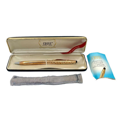 Cross 14KGF Old Logo Ballpoint Pen with Box and Guarantee - Japan Import