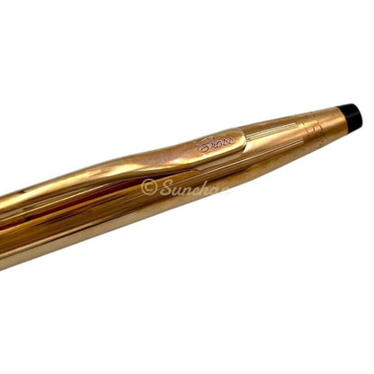 Cross 14KGF Old Logo Ballpoint Pen with Box and Guarantee - Japan Import