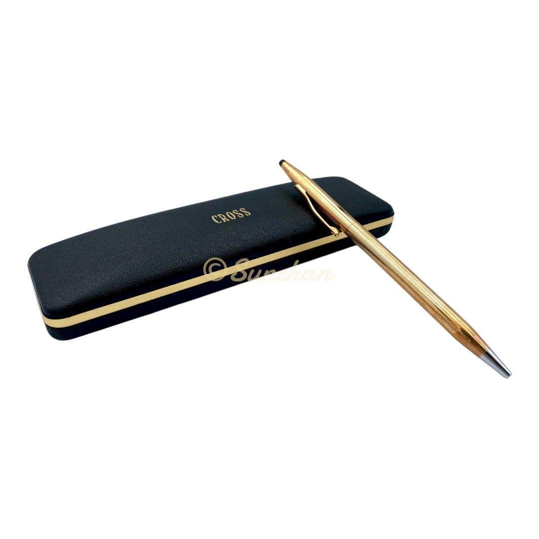 Cross 14KGF Old Logo Ballpoint Pen with Box and Guarantee - Japan Import