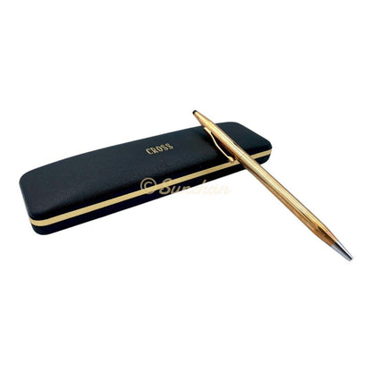 Cross 14KGF Old Logo Ballpoint Pen with Box and Guarantee - Japan Import