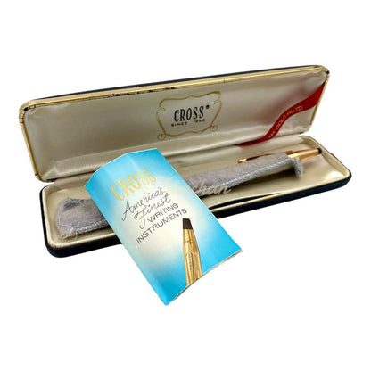 Cross 14KGF Old Logo Ballpoint Pen with Box and Guarantee - Japan Import
