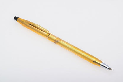 Cross Century Series 14k Gold Plate Ballpoint Pen and Keyring Set Model B8-130 — Japan Import