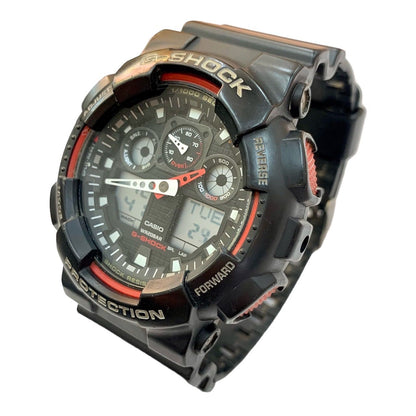 Casio G-Shock GA-100-1A4DR Combination Model Black and Red Analog Digital Quartz Watch — Japan Import