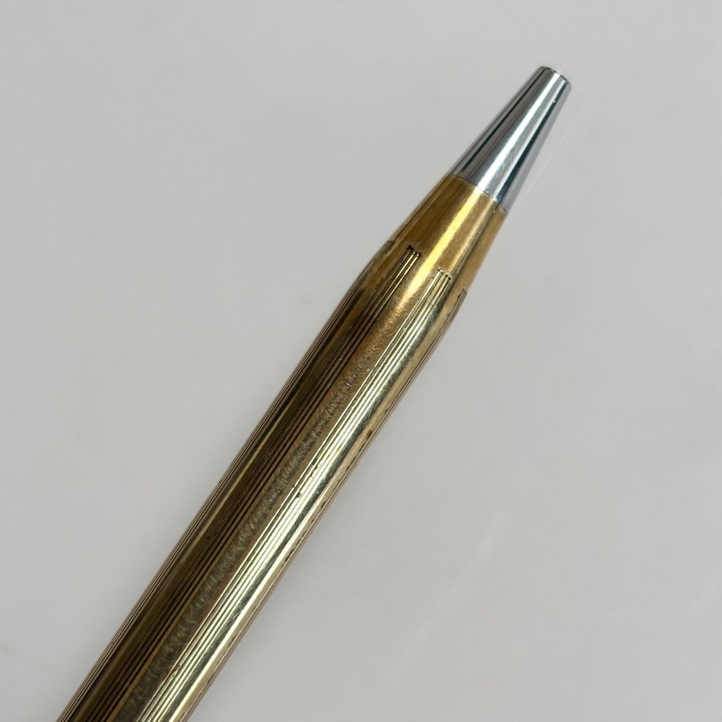 Cross Gold Color Ballpoint Pen and Mechanical Pencil 2 Piece Set With Case — Japan Import