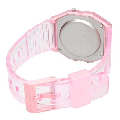 Casio F-91WS-4 Watch - Pink Resin Band and Dial — Japan Import