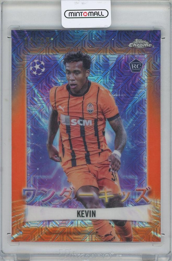 2024-25 TOPPS Chrome UEFA Club Competitions KEVIN Shakhtar Donetsk Orange Mojo Refractor card serial 14 of 25