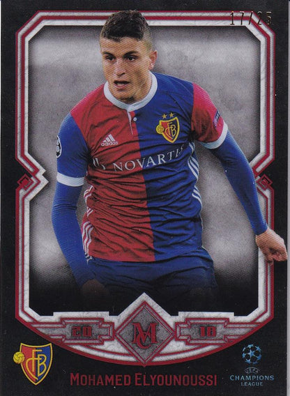 2017-18 Topps Museum Collection UEFA Champions League Mohamed Elyounoussi Ruby Parallel card 17 of 25