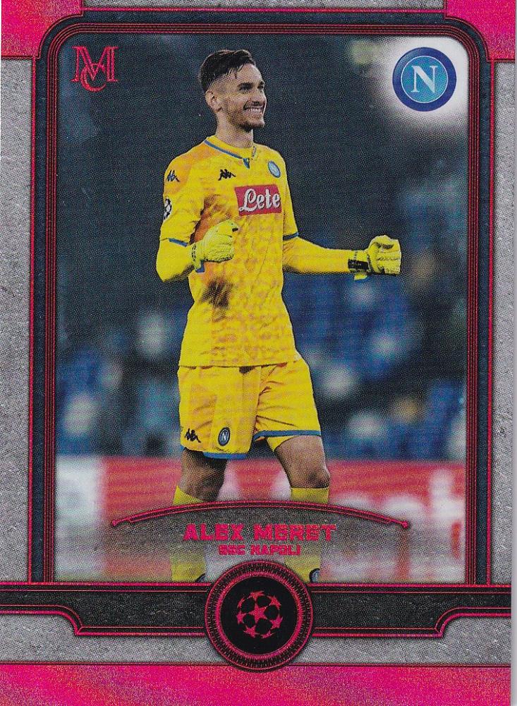 2019-20 Topps Museum Collection UEFA Champions League Alex Meret SSC Napoli Base Ruby Parallel trading card 02 of 25