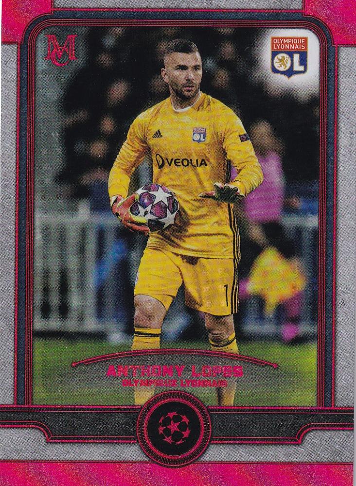 2019-20 Topps Museum Collection UEFA Champions League Anthony Lopes Ruby Parallel card 13/25