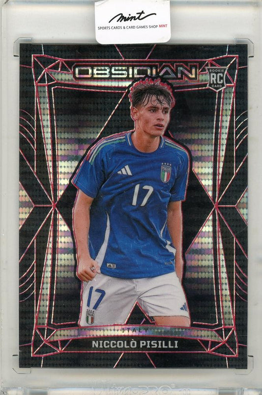 2024-25 Panini Obsidian Soccer Niccolo Pisilli rookie card numbered 41 out of 44