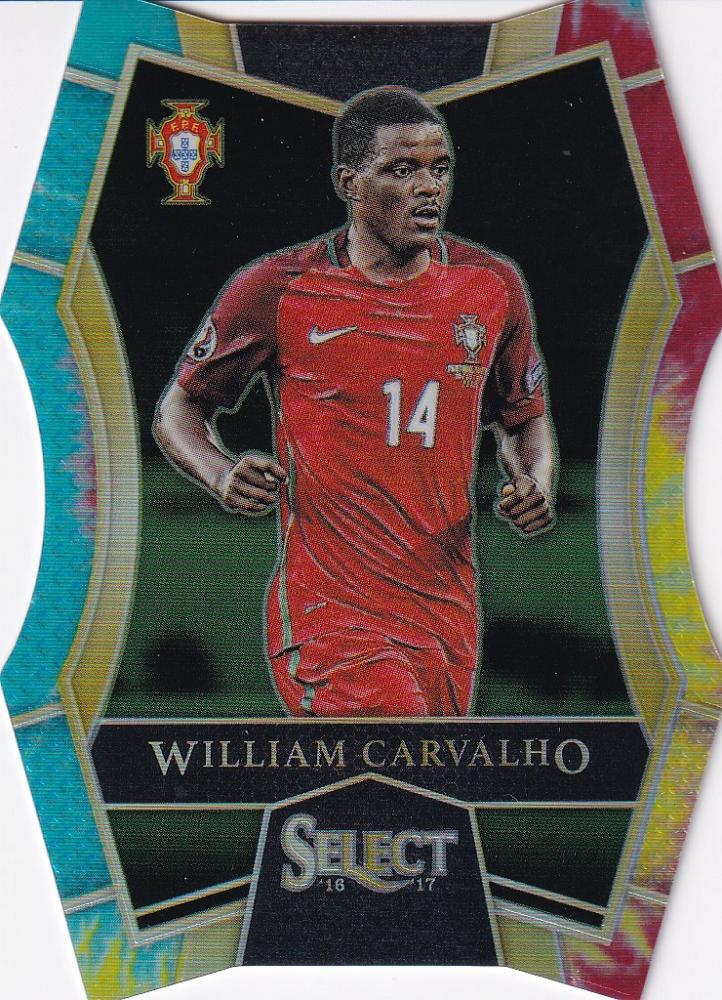 2016-17 Panini Select Portugal William Carvalho Base Mezzanine Tie-Dye Parallel card serial 12 of 30
