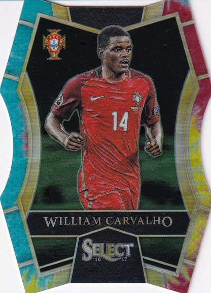 2016-17 Panini Select Portugal William Carvalho Base Mezzanine Tie-Dye Parallel card serial 12 of 30