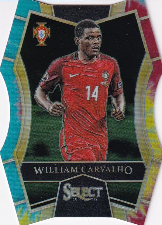 2016-17 Panini Select Portugal William Carvalho Base Mezzanine Tie-Dye Parallel card serial 12 of 30