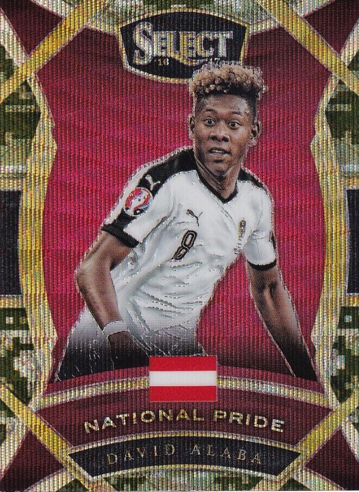 2016-17 Panini Select Austria David Alaba National Pride Camo Parallel card numbered 12 out of 20