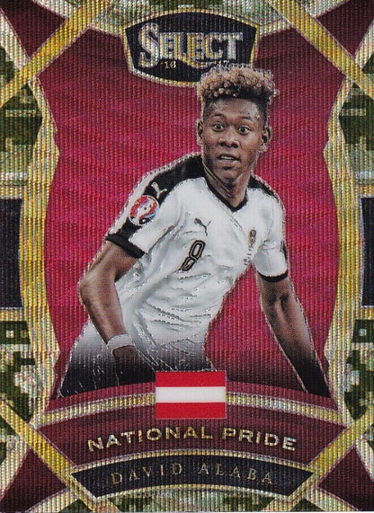 2016-17 Panini Select Austria David Alaba National Pride Camo Parallel card numbered 12 out of 20