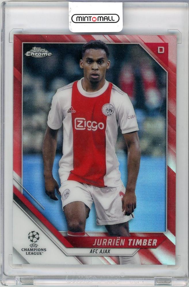 2022 TOPPS UEFA Champions League Jurrien Timber trading card numbered 4306/10 featuring AFC AJAX