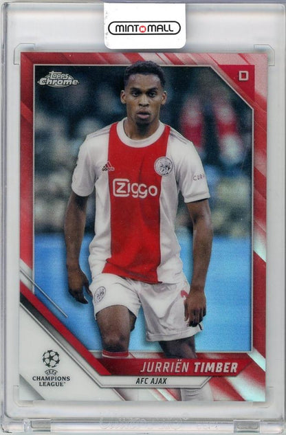 2022 TOPPS UEFA Champions League Jurrien Timber trading card numbered 4306/10 featuring AFC AJAX