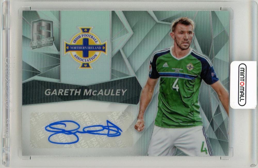 2016 Panini Spectra Gareth McAuley Signatures card serial number 137 of 199 from Northern Ireland