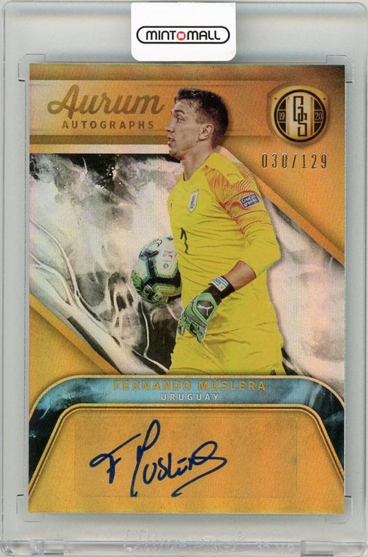 2019-20 Panini Gold Standard Fernando Muslera Aurum Autographs soccer card serial number 30 of 129