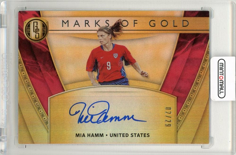 2019-20 Panini Gold Standard Mia Hamm Marks of Gold Fine Parallels collectible card 2 of 29 United States