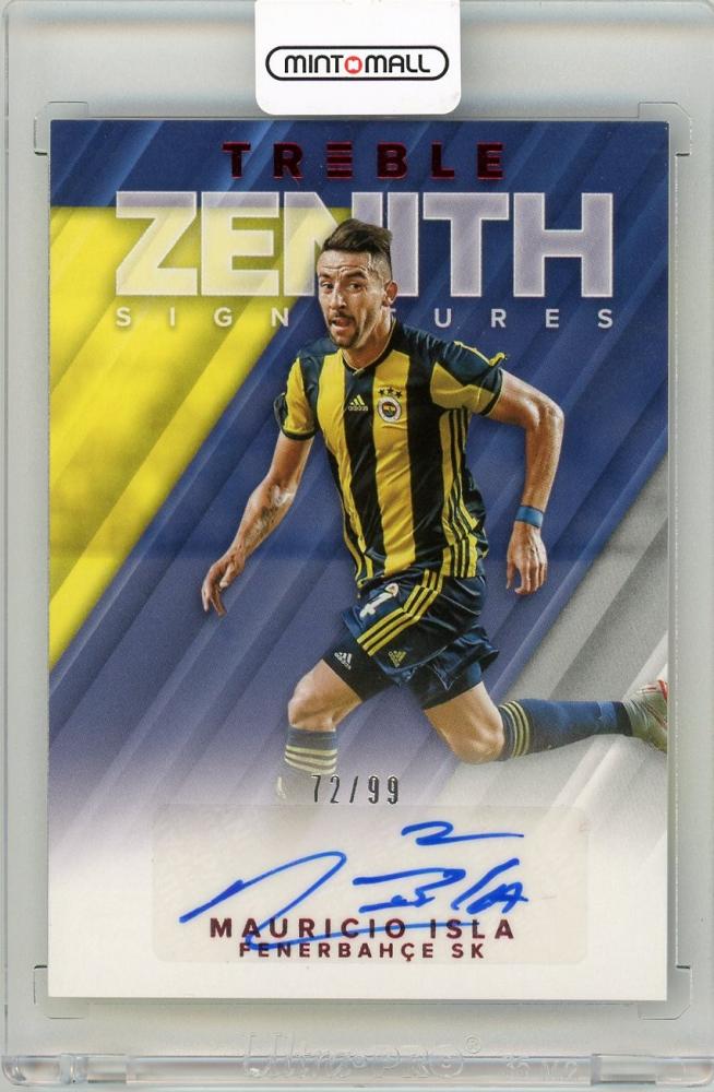 2018-19 Panini Treble Mauricio Isla Zenith Signatures Red Parallels numbered 72 out of 99 from Fenerbahce SK